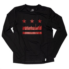 Pacers Running-2:02 DC Flag Long Sleeve-Black/Red-Pacers Running