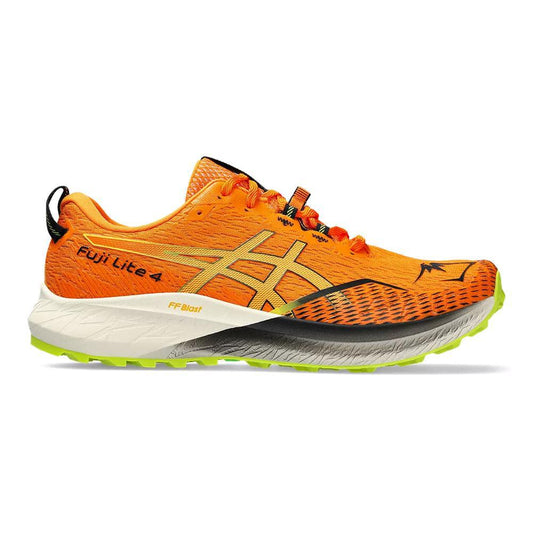 ASICS-Men's ASICS Fuji Lite 4-Bright Orange/Neon Lime-Pacers Running