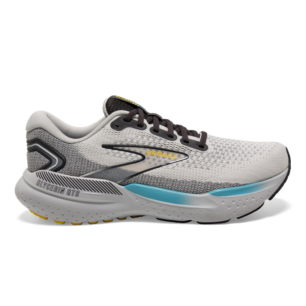 Brooks-Men's Brooks Glycerin GTS 21-Coconut/Forged Iron/Yellow-Pacers Running