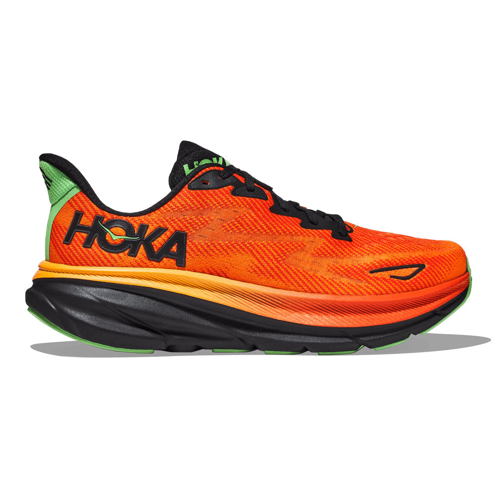 HOKA ONE ONE-Men's HOKA ONE ONE Clifton 9-Flame/Vibrant Orange-Pacers Running
