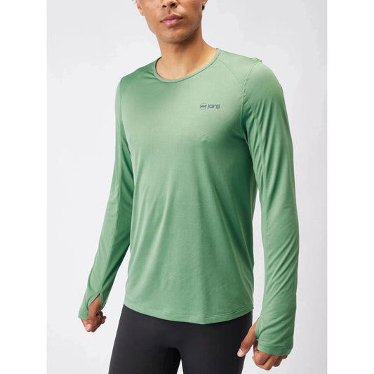 Janji-Men's Janji Run All Day Tech Long Sleeve-Green-Pacers Running