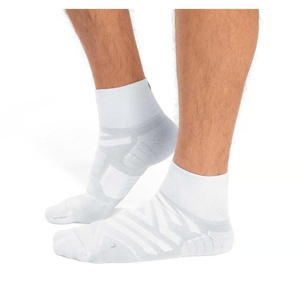 On-Men's On Performance Mid Sock-White/Ivory-Pacers Running