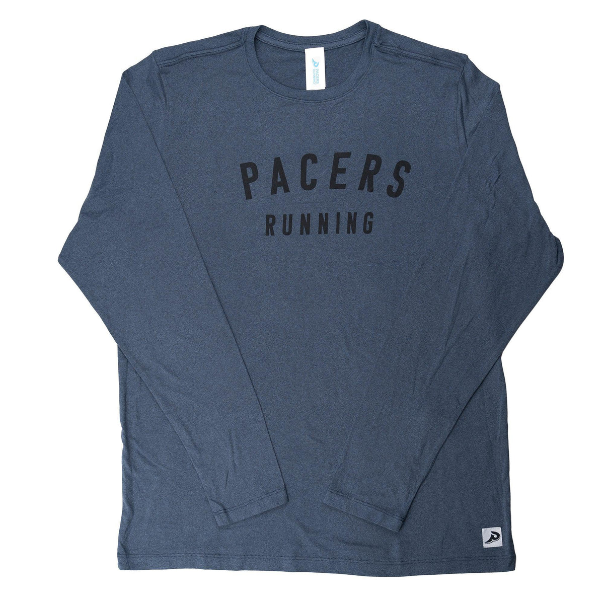 Sky Manufacturing-Men's Pacers Performance Tech Long Sleeve-Heather Navy-Pacers Running