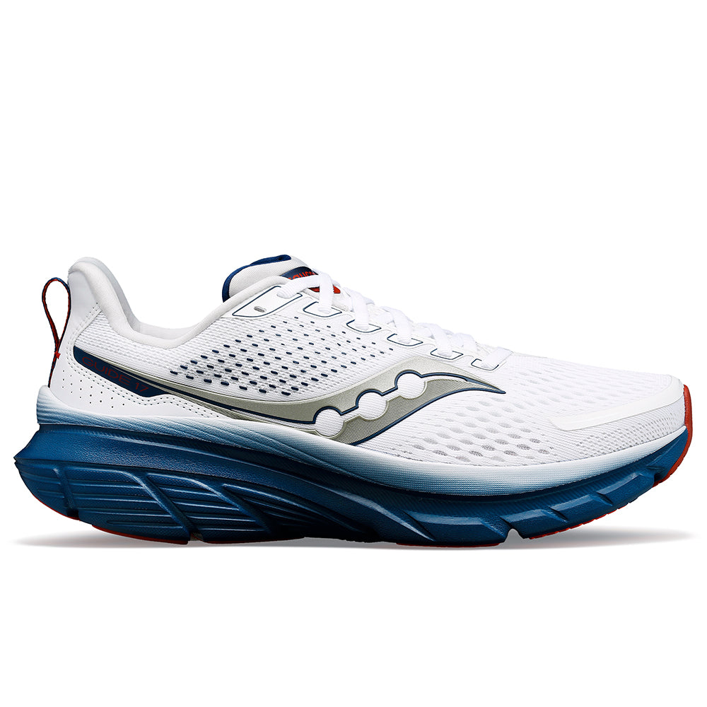 Saucony-Men's Saucony Guide 17-White/Navy-Pacers Running