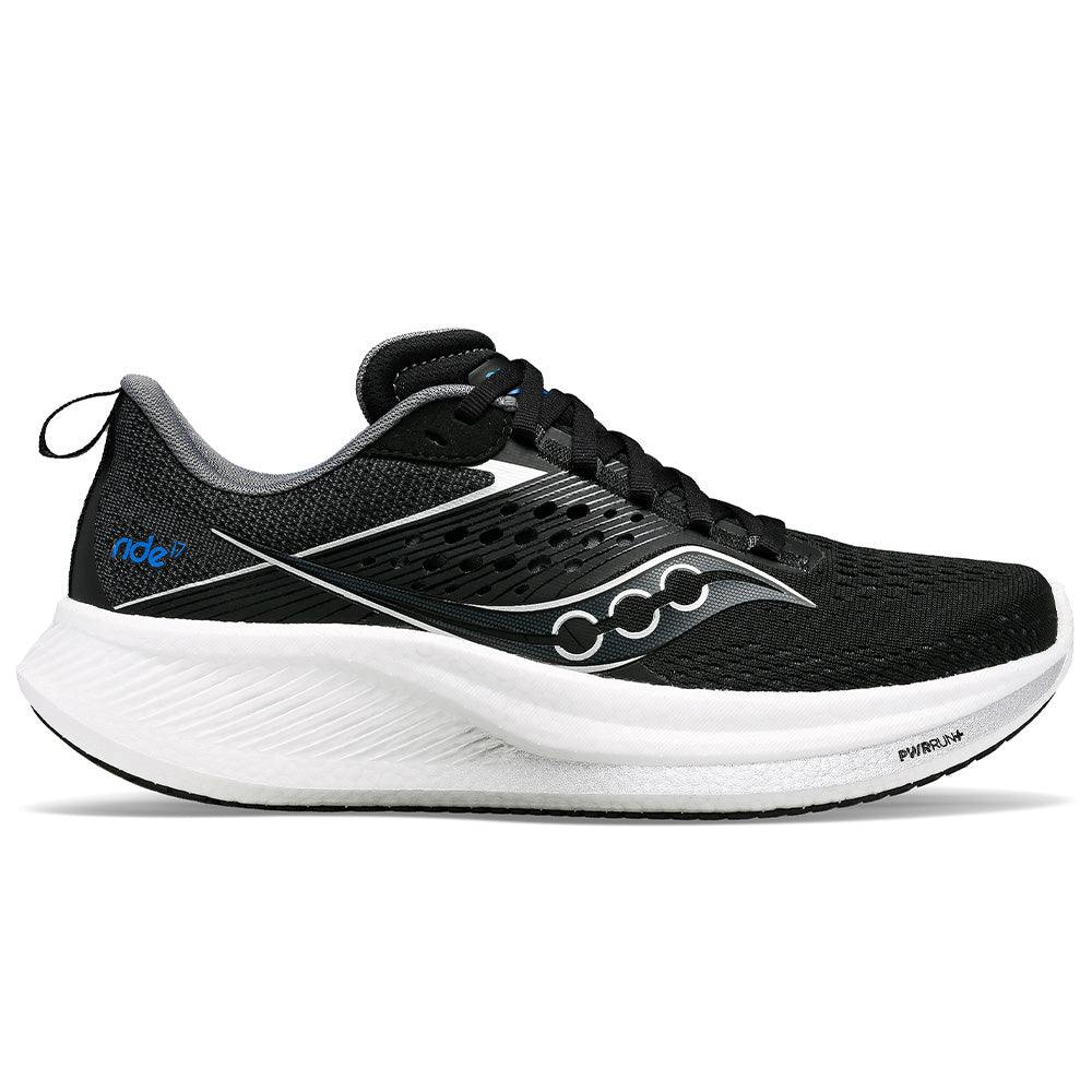 Saucony-Men's Saucony Ride 17-Black/White-Pacers Running