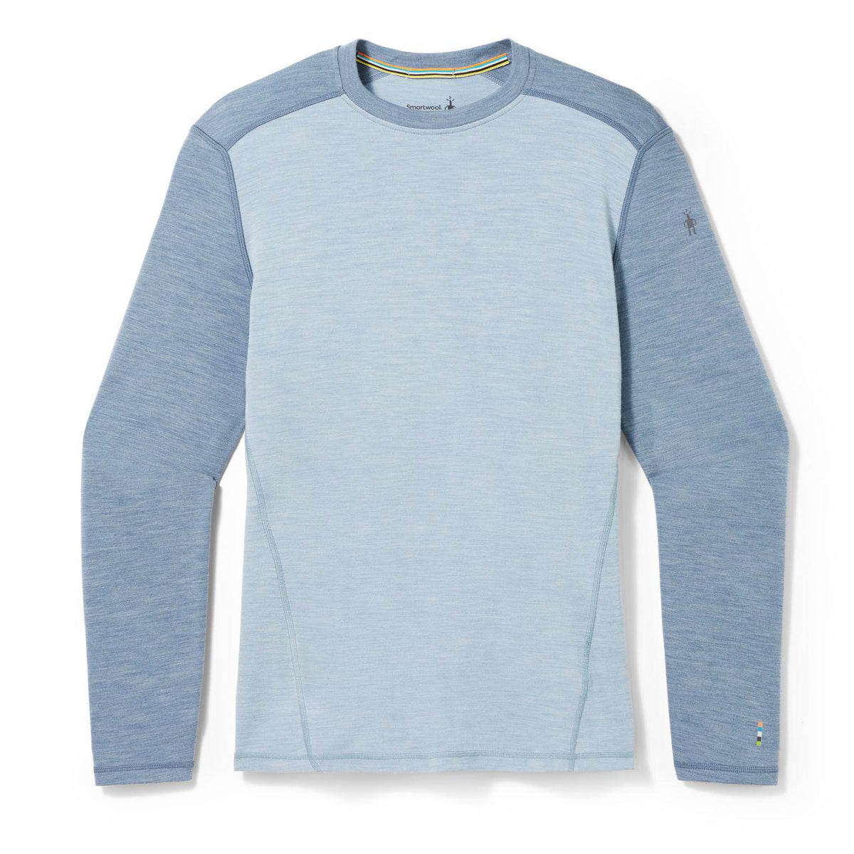 Smartwool-Men's Smartwool Classic Thermal Merino Base Layer Crew-Pewter Blue-Lead-Pacers Running