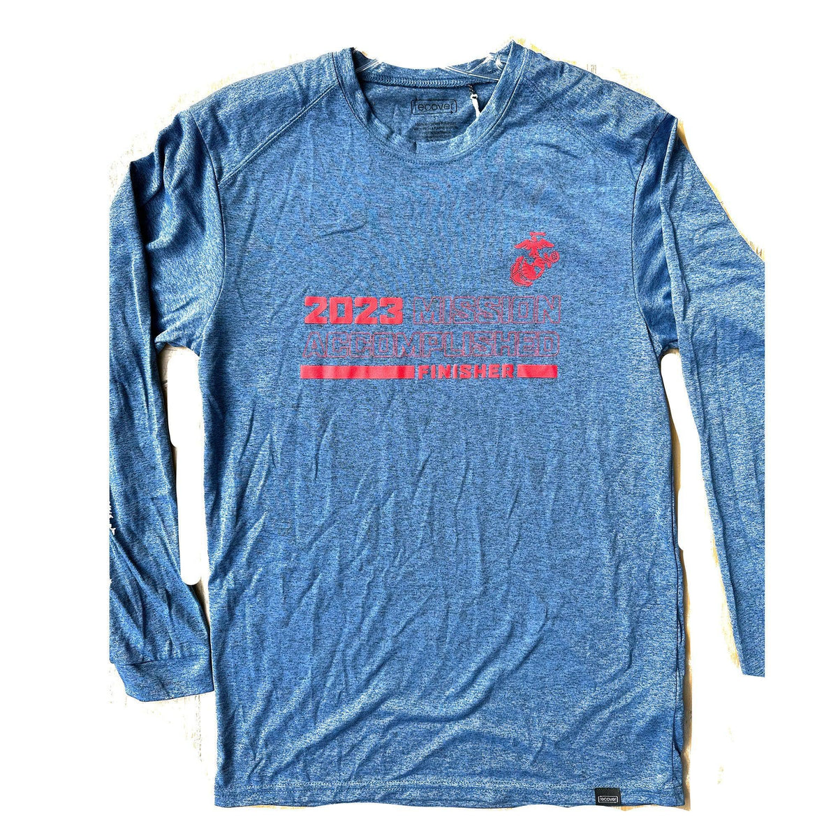 Recover-Recover MCM Finisher Long Sleeve Sport Tee-Blue Heather-Pacers Running