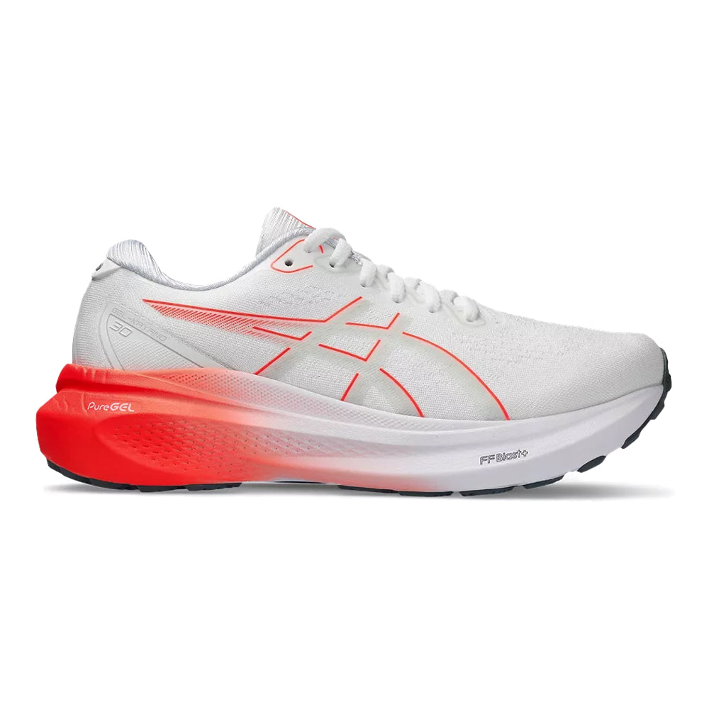 ASICS-Women's ASICS GEL-Kayano 30-White/Sunrise Red-Pacers Running