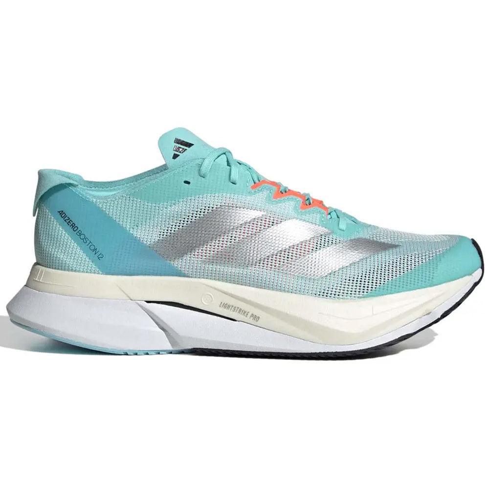 Adidas-Women's Adidas Adizero Boston 12-Flash Aqua/Silver Met./Light Aqua-Pacers Running