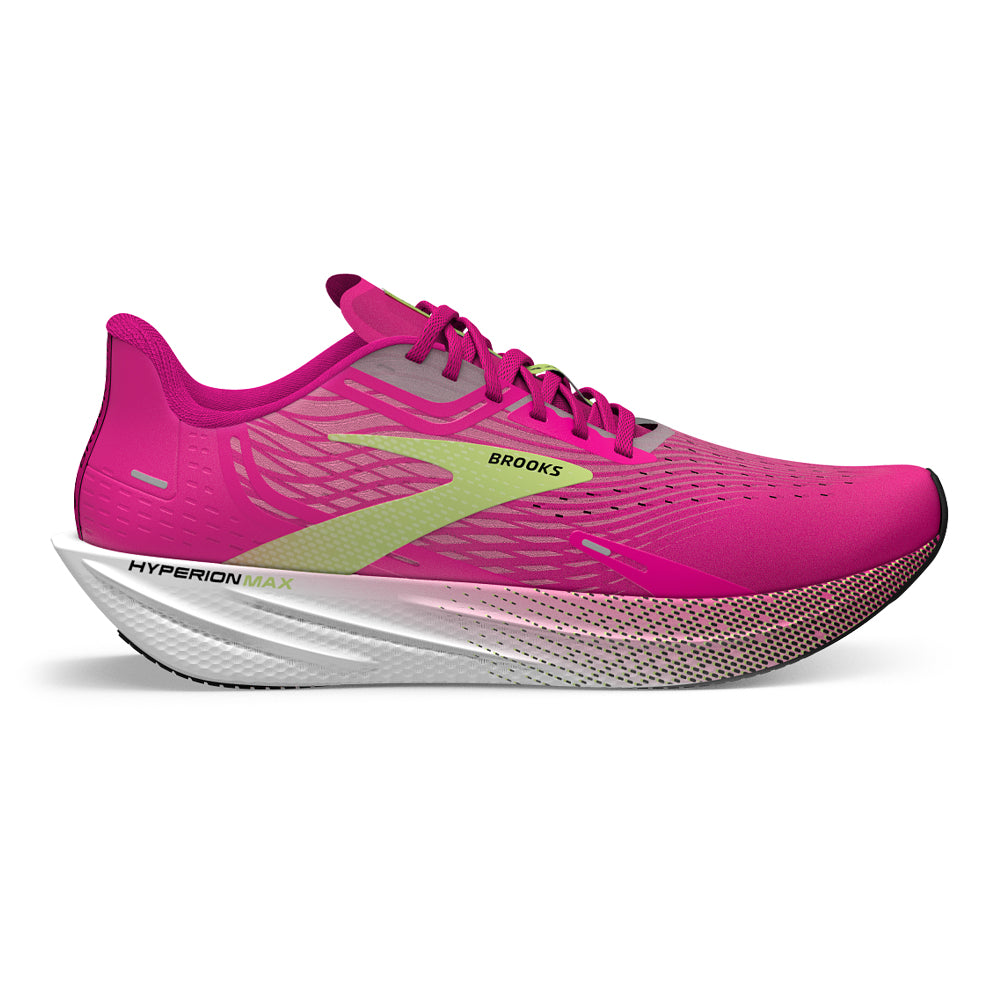 Brooks-Women's Brooks Hyperion Max-Pink Glo/Green/Black-Pacers Running