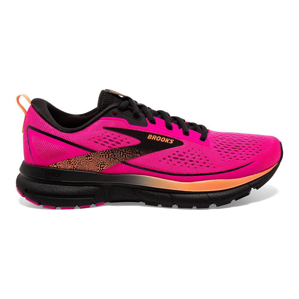 Brooks-Women's Brooks Trace 3-Pink Glo/Black/Orange-Pacers Running