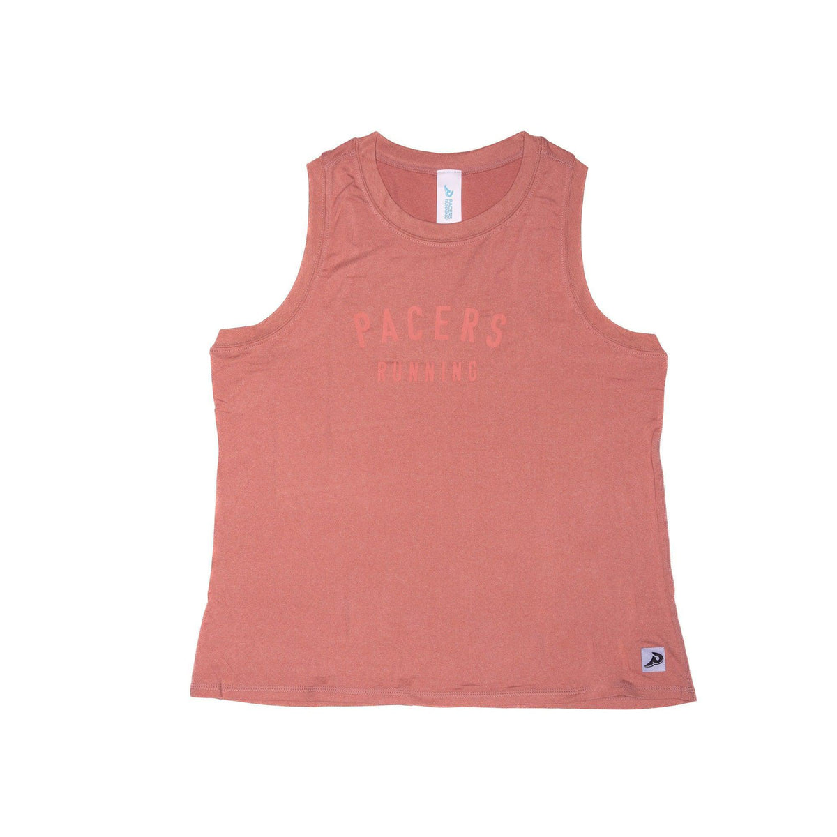 Sky Manufacturing-Women's High Neck Crop Tank Top-Heather Rose-Pacers Running