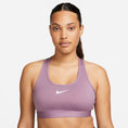 Load image into Gallery viewer, Nike-Women's Nike Swoosh Medium Support-Violet Dust/White-Pacers Running
