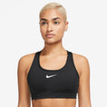 Load image into Gallery viewer, Nike-Women's Nike Swoosh Medium Support-Black/White-Pacers Running
