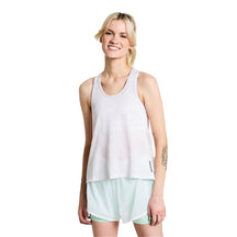 Saucony-Women's Saucony Elevate Tank Top-White Tie Dye Print-Pacers Running