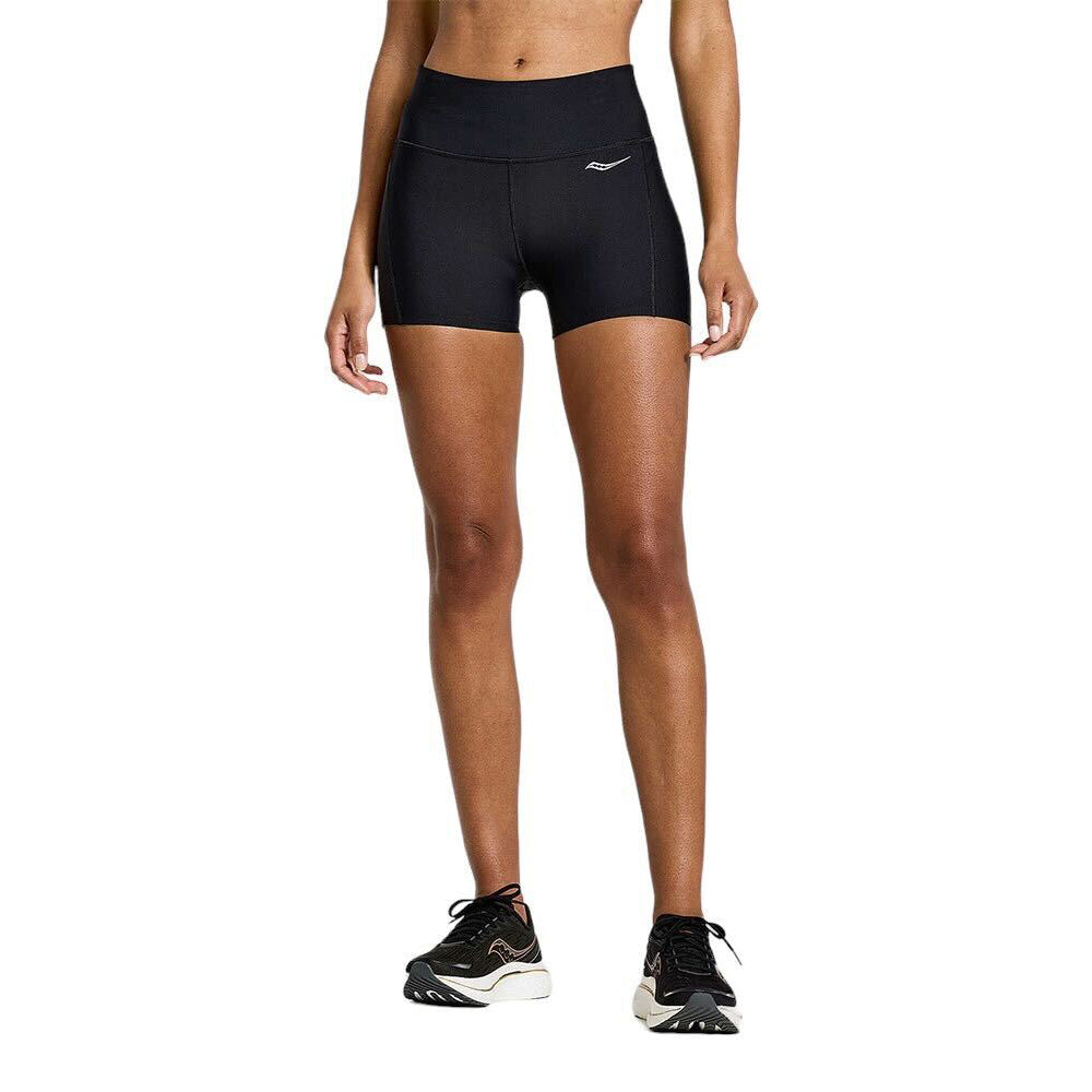 Saucony-Women's Saucony Fortify 3" Hot Shorts-Black-Pacers Running