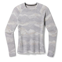 Smartwool-Women's Smartwool Classic Thermal Merino Base Layer Crew-Light Gray Mountain Scape-Pacers Running