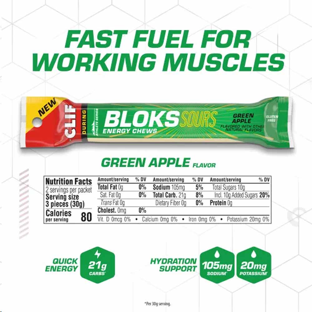 Clif Bloks Sours Energy Chews