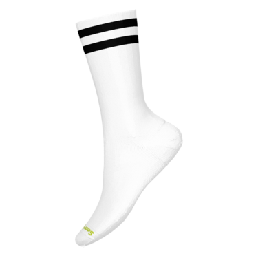 Smartwool-Athletic Targeted Cushion Stripe Crew Socks-White/Black-Pacers Running