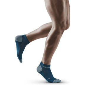 CEP-CEP Men's Low Cut Compression Socks 3.0-Blue/Grey-Pacers Running