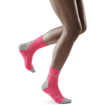 CEP-CEP Women's Short Compression Socks 3.0-Rose/Light Grey-Pacers Running