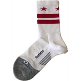 Pacers Running-Feetures Elite Light Cushion Dc Flag Mini Crew-White/Red-Pacers Running