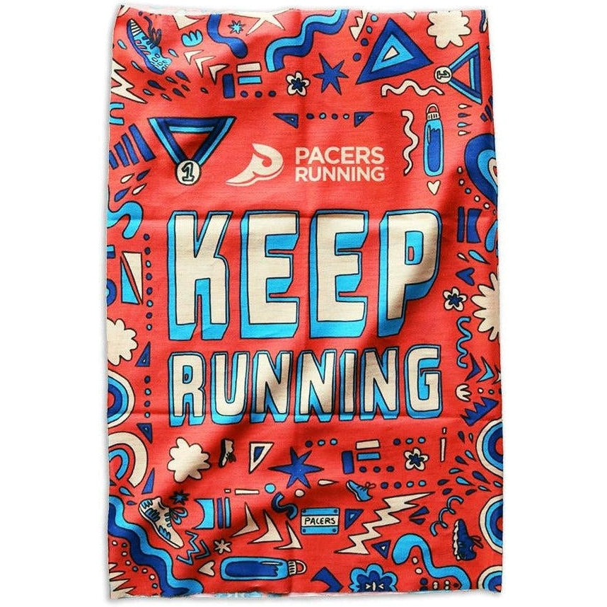 Pacers Running-Keep Running Neck Gaiter-Red-Pacers Running
