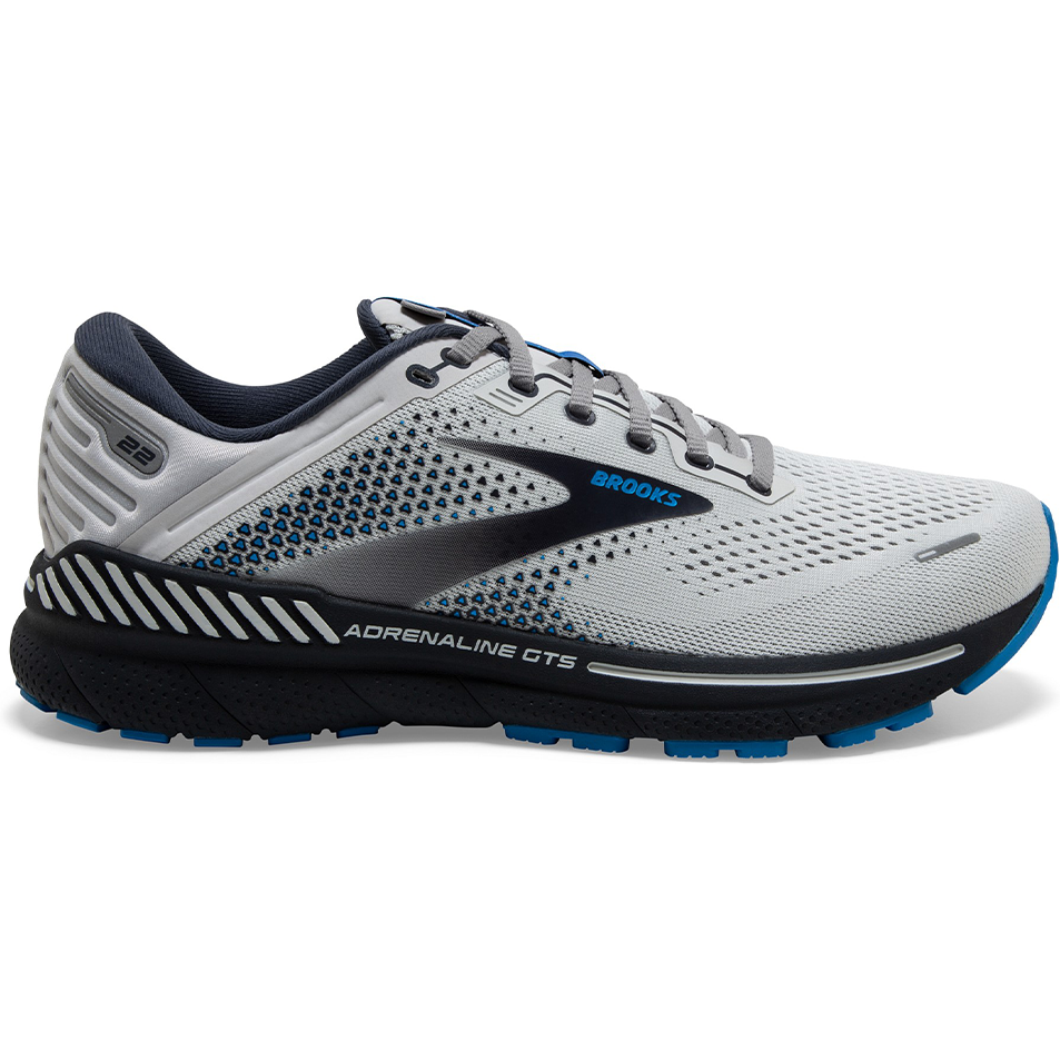 Brooks-Men's Brooks Adrenaline GTS 22-Oyster/India Ink/Blue-Pacers Running