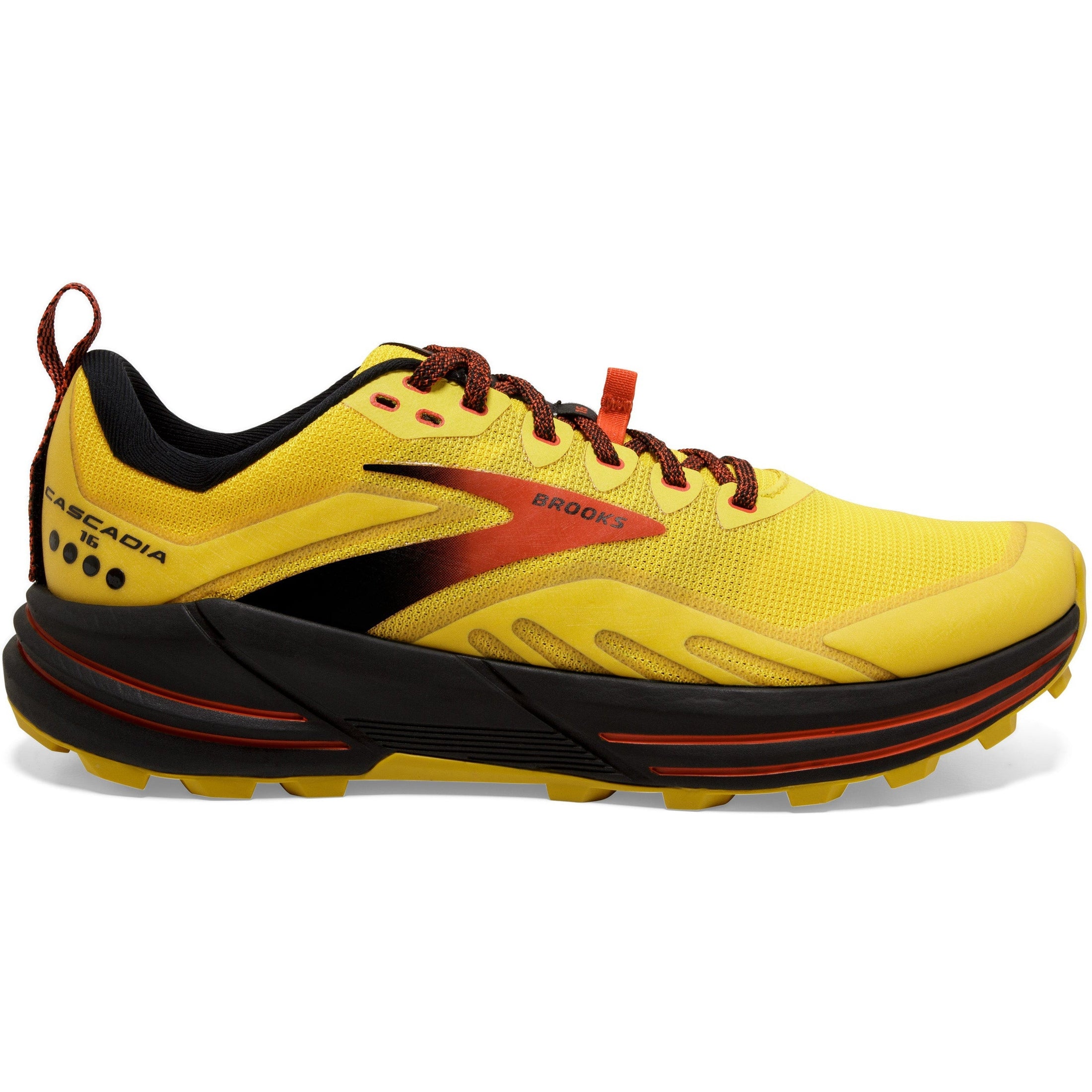 Brooks-Men's Brooks Cascadia 16-Yellow/Black/Grenadine-Pacers Running