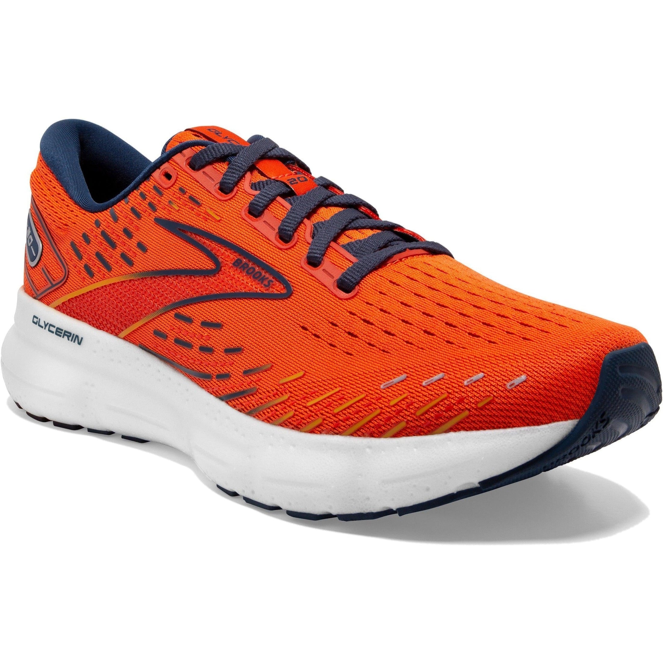 Brooks-Men's Brooks Glycerin 20-Orange/Titan/Flame-Pacers Running