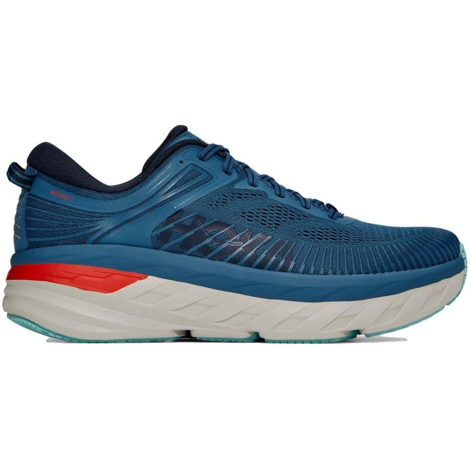 HOKA ONE ONE-Men's HOKA ONE ONE Bondi 7-Real Teal/Outer Space-Pacers Running