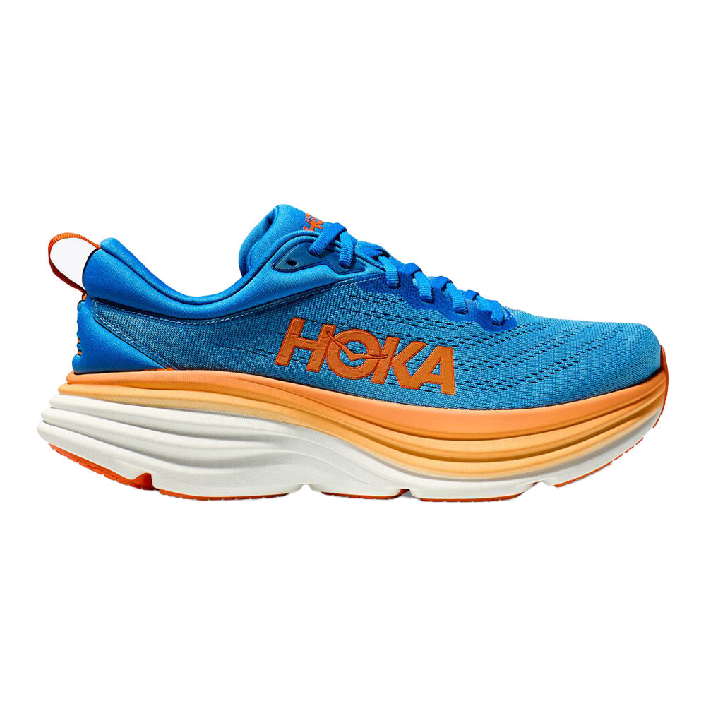 HOKA ONE ONE-Men's HOKA ONE ONE Bondi 8-Coastal Sky/Vibrant Orange-Pacers Running