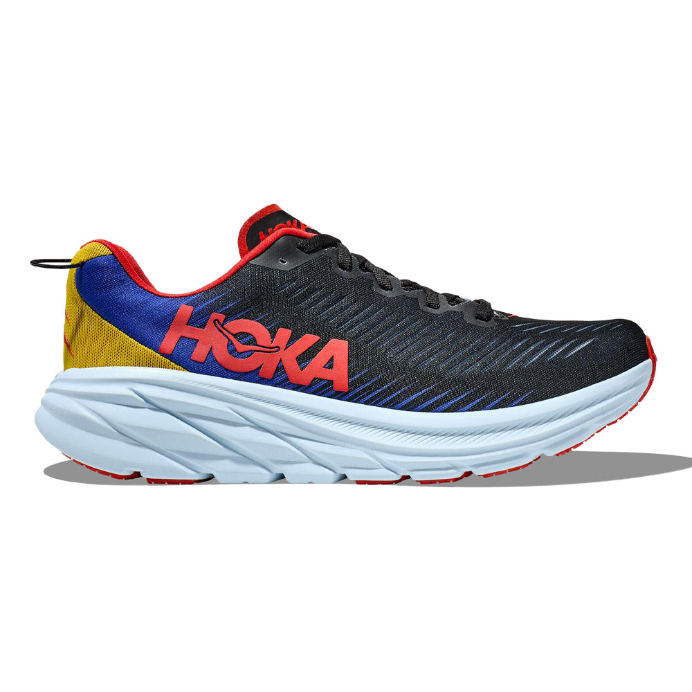 HOKA ONE ONE-Men's HOKA ONE ONE Rincon 3-Black/Dazzling Blue-Pacers Running