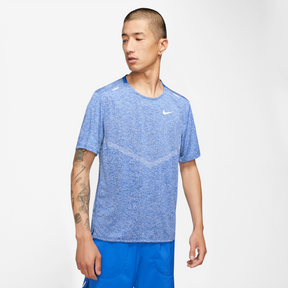Nike-Men's Nike Dri-Fit Rise 365 Short Sleeve Top-Game Royal Heather/Reflective Silver-Pacers Running