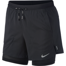 Nike-Men's Nike Flex Stride 5" 2 in1 Shorts-Black/Black/Reflective Silver-Pacers Running