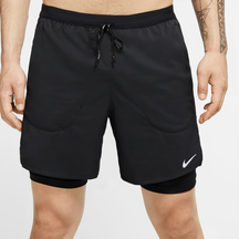 Nike-Men's Nike Flex Stride 7" 2 in 1 Shorts-Black/Black-Pacers Running