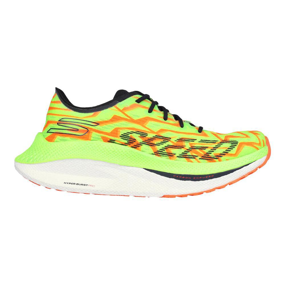 Skechers-Men's Skechers Go Run Speed Beast-Green Textile/Orange Trim-Pacers Running