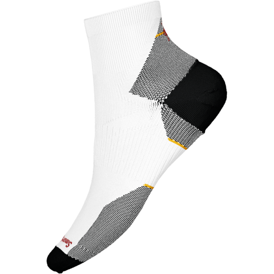 Smartwool-Men's Smartwool Run Zero Cushion Ankle Socks-White-Pacers Running