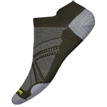 Smartwool-Men's Smartwool Run Zero Cushion Low Ankle Socks-Military Olive-Pacers Running