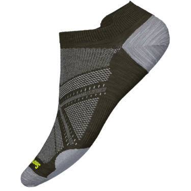 Smartwool-Men's Smartwool Run Zero Cushion Low Ankle Socks-Military Olive-Pacers Running