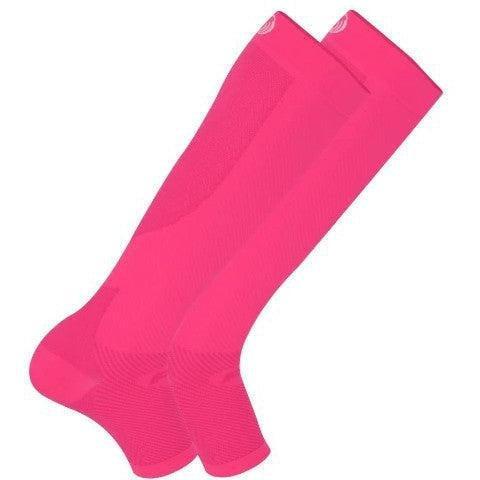 OS1st-OS1st FS6+ Plantar Fasciitis Performance Foot and Calf Sleeves-Pink Fusion-Pacers Running