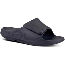 OOFOS-Unisex OOFOS OOahh Sport Flex Slide-Black Matte-Pacers Running