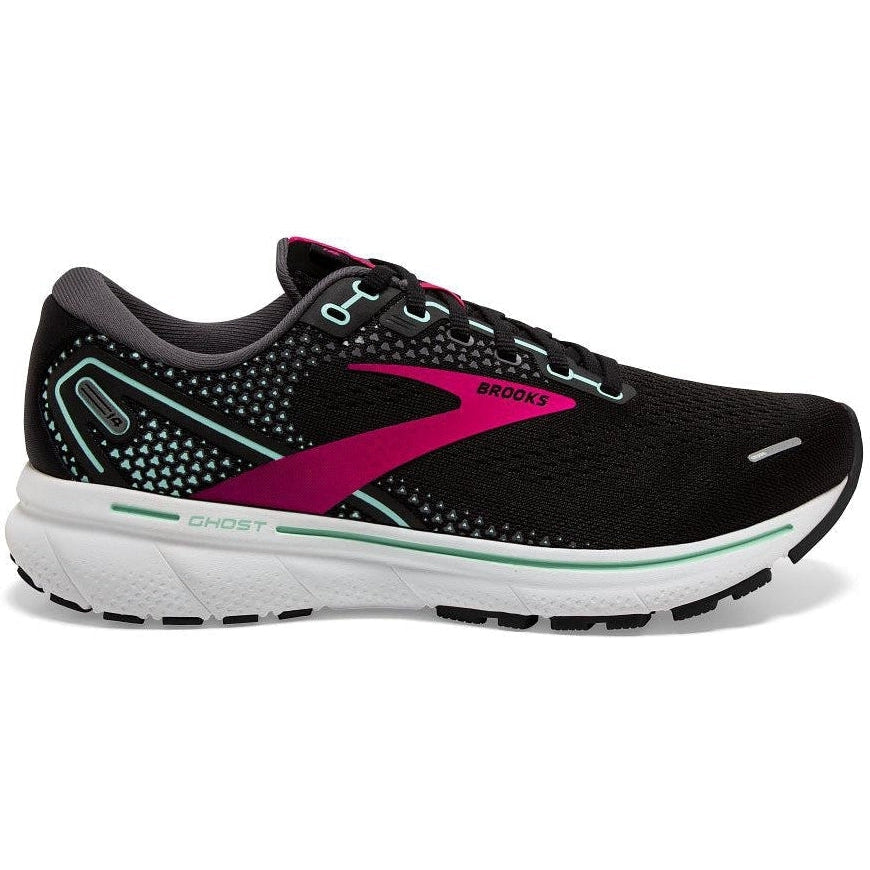 Brooks-Women's Brooks Ghost 14-Black/Pink/Yucca-Pacers Running