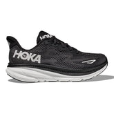 HOKA ONE ONE-Women's HOKA ONE ONE Clifton 9-Black/White-Pacers Running