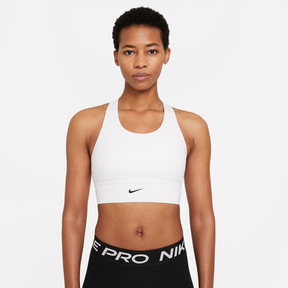 Nike-Women's Nike Dri-FIT Swoosh Padded Bra-White/White/Black-Pacers Running