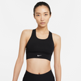 Load image into Gallery viewer, Nike-Women's Nike Dri-FIT Swoosh Padded Bra-Black/White-Pacers Running
