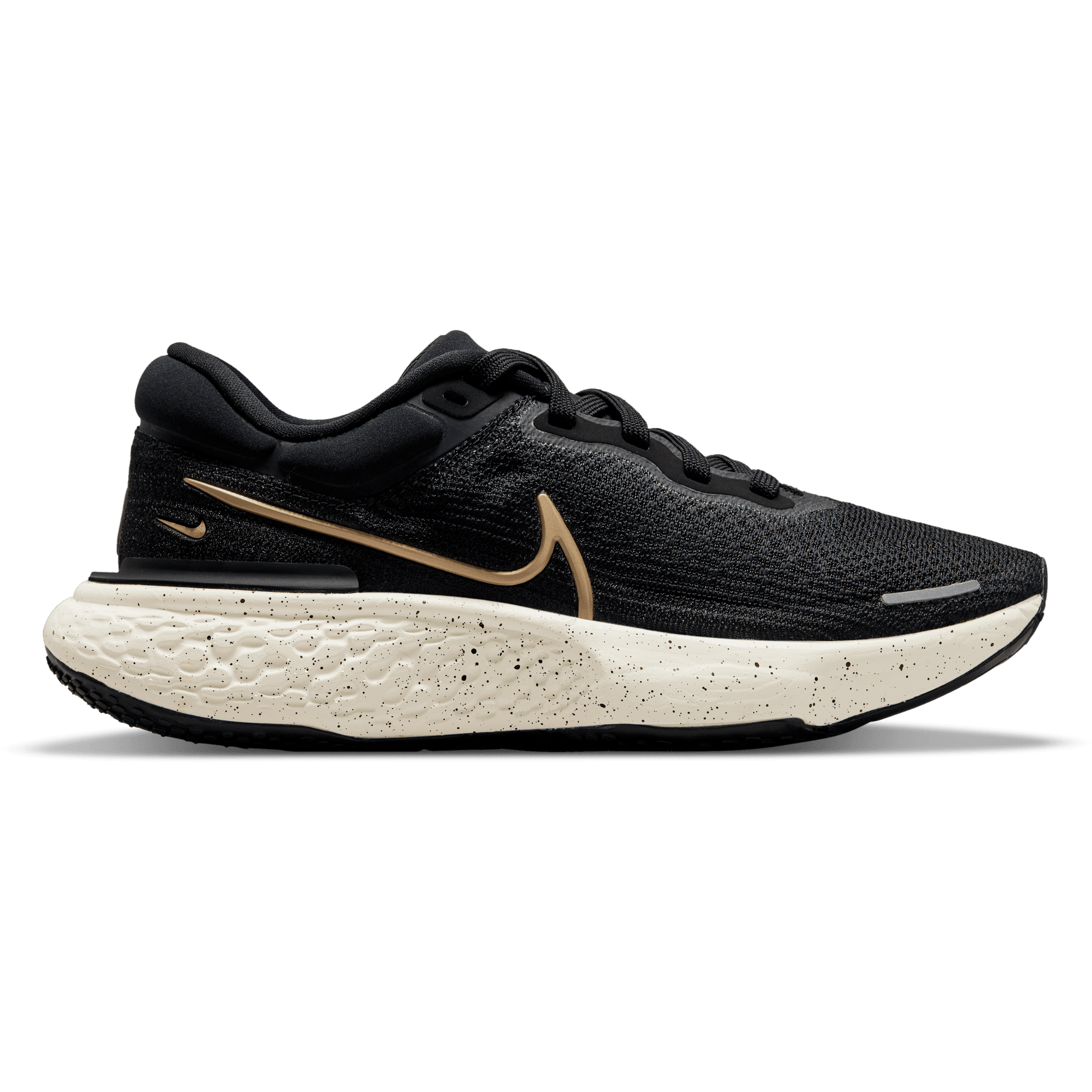 Nike-Women's Nike ZoomX Invincible Run Flyknit-Black/Metallic Gold/Sail-Pacers Running