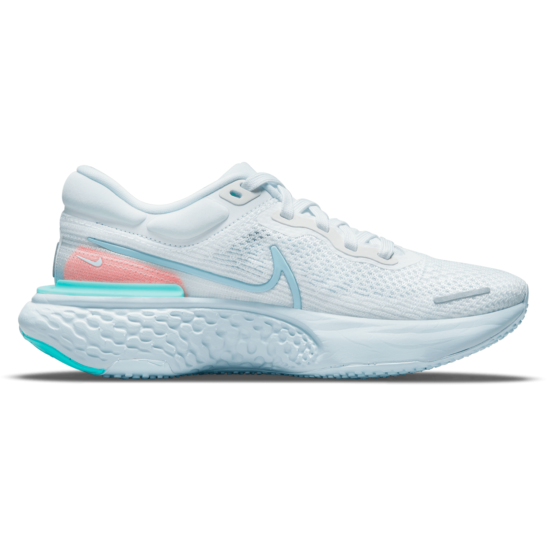 Nike-Women's Nike ZoomX Invincible Run Flyknit-White/Hydrogen Blue/Dynamic Turquoise-Pacers Running