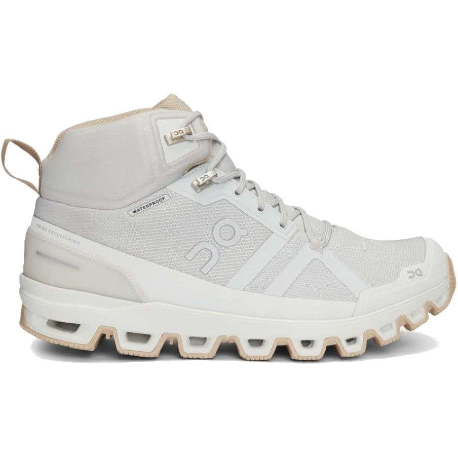 On-Women's On Cloudrock Waterproof-Glacier/Sand-Pacers Running