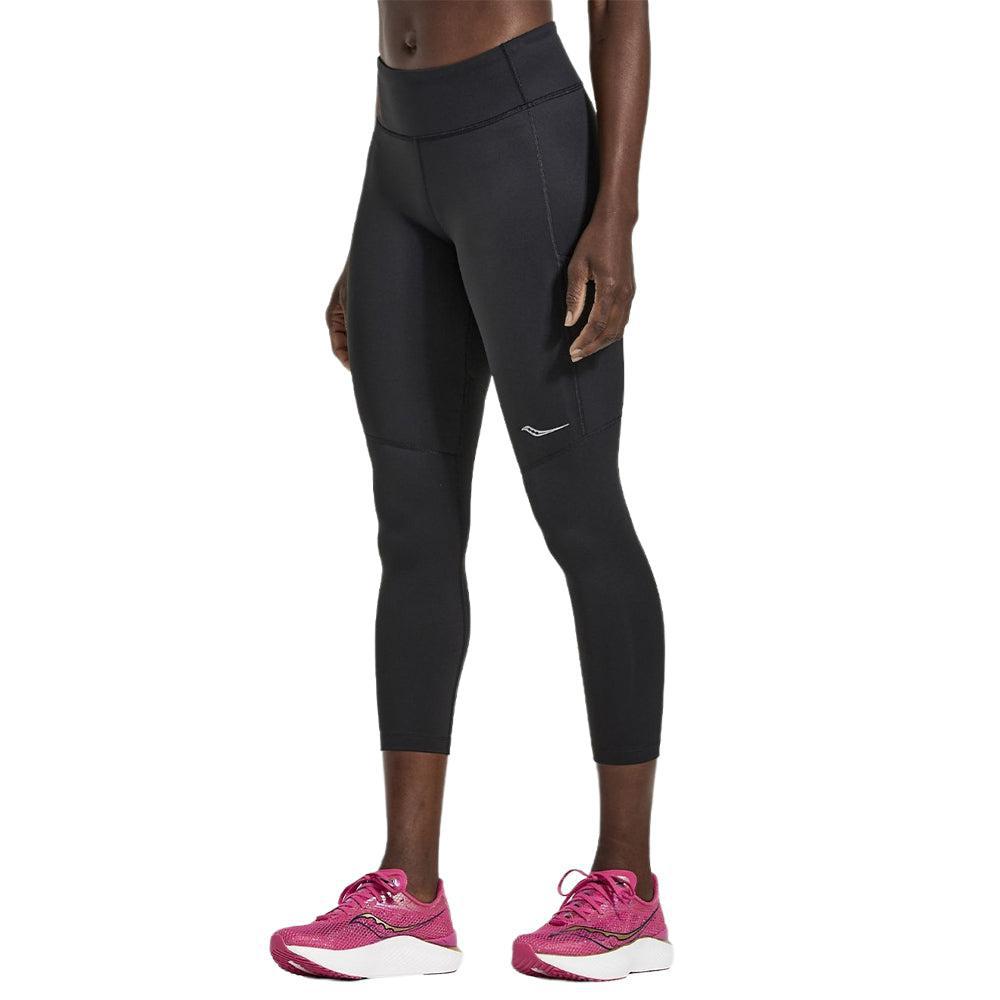 Saucony-Women's Saucony Fortify Crop Tight-Black-Pacers Running